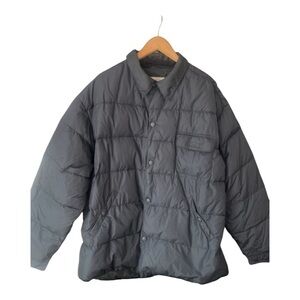 Vintage Armani Jeans by Giorgio Armani Puffer Jacket Collared Black Men's Sz 40